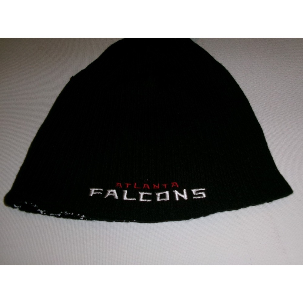 ATLANTA FALCONS INFINITY  KNIT BEANIE TOBOGGAN Y2K 00s HAT CAP VINTAGE DEAD BK